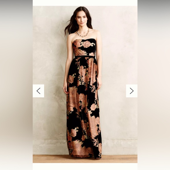 Anthropologie Dresses & Skirts - Anthropologie - Erin Fetherston Rosalind Floral and Velvet Strapless Dress